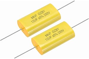 MECCANIXITY 2Pcs 12uF Frequency Divider Capacitor, 250V Audio Speaker Crossover Non-Polarity Polypropylene MKP Film Capacitor