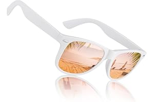 Sunier Polarized Sunglasses for Men and Women, Retro Square Matte Finish UV400 Protection Shades for Driving, Fishing