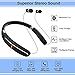 Neckband Bluetooth Headset, Pandawill [30 Hours Playtime] Wireless Bluetooth Headphones compatible for iPhone XS/X/8/7 Plus Samsung Galaxy S8 Note 8 Other Bluetooth Enabled Devices (Black) …