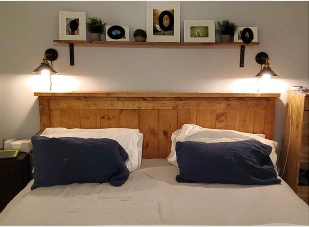 Licperron Dimmable Wall Sconce Plug in, Vintage Antique Style 240 Degree Adjustable Industrial Wall Light with UL Dimmable Switch for Restaurants Bathroom Dining Room Kitchen Bedroom 2 Pack - - 