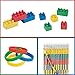 36 pc Building Block Party Favors - Pencils, Erasers and Bracelets Lot