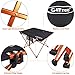 G4Free Ultralight Portable Folding Camping Table Compact Roll Up Tables with Carrying Bag for Outdoor Camping Hiking Picnic (Orange Medium)