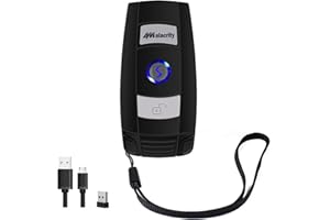 Alacrity Bluetooth Barcode Scanner, Portable Mini 1D Handheld Barcode Scanner 3-in-1 Bar Code Reader Scanner Scanning Work with Windows, Android, iOS, Tablets or Computers Able to Scan Codes on Screen