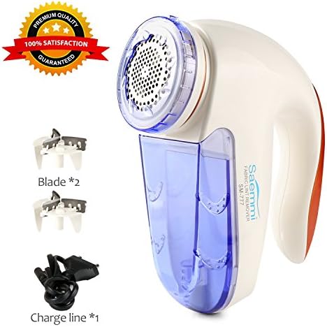 Airsspu Electric Sweater Shaver Fabric Fuzz Remover,Clothes Furniture Shaver,Remove Lint Pills Balls Bobbles From Carpet, Curtain, Clothing. Save on Batteries. Extra Replacement Blade and Brush-Purple