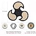 Fidget Toys Hand Spinners EDC Finger ADHD Focus Toy Nano Stainless Steel Bearing High Speed Ultimate Spin Over 3 Minutes (Black+Gold)