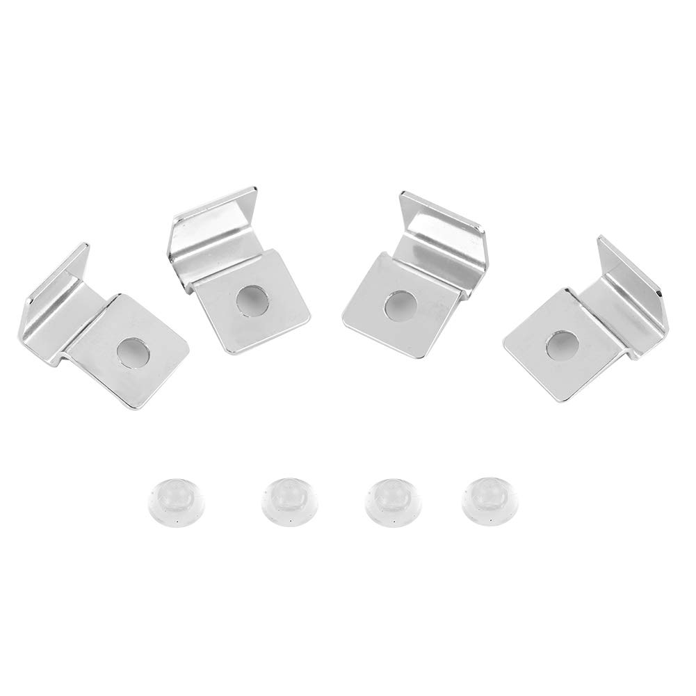 4Pcs Fish Tanks Glass Cover Clip Stainless Steel Aquarium Glass Cover Support Bracket Holders Universal Lid Clips for Rimless Aquarium(5mm)