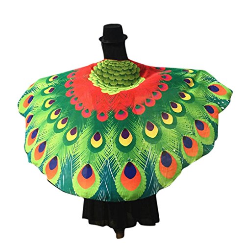 Ankola Clearance Halloween/Party Prop Soft Fabric Butterfly Wings Shawl Fairy Ladies Nymph Pixie Costume Accessory (One Size, Red)