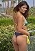 Floral Paradise Mesh Bikini Halter Top Navy Blue