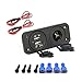 Marine Dual USB Socket EZYKOO Panel Power Outlet Socket Jack Marine + 2.1A/1A DIY Dual USB Car Charger Power Adapter for Car Truck Motorbike RV ATV Boat (B)