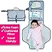 Portable Changing Pad, Baby Diaper Changing Pad, Unisex, Travel Friendly, Stroller Strap, Improves Baby Hygiene, Big Pockets for Wipes, Cushioned Pillow, Waterproof Baby Portable Changing Mat