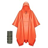 Urby Plus Size Adult Rain Poncho with Hood, Poncho