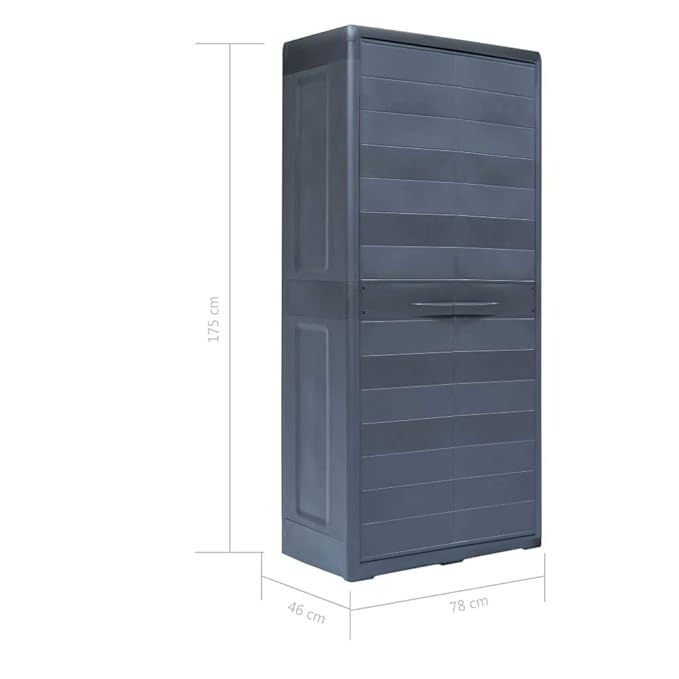 Kuche Haushalt Wohnen Mobel Wohnaccessoires Mobel Wohnaccessoires Tidyard Gartenschrank Mit 4 Regalboden Garten Lagerschrank Kunststoff Schrank Aufbewahrungsschrank Xl 78 X 46 X 175 Cm Fur Garten Oder Terrasse Gartenmobel