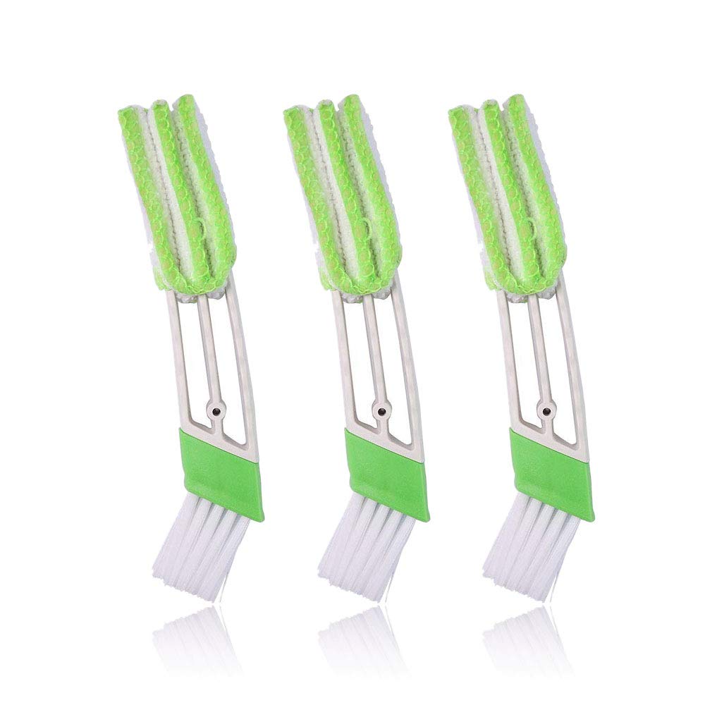 Mini Duster for Car Air Vent 3 Pack Air Conditioner Cleaner and Brush Double Head Dust Collector Cleaning Tool for Keyboard Blinds Shutter Automotive Dashboard