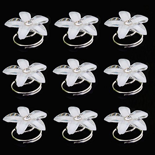 Yantu 12pcs Clear Crystal 5 Bead Swirl Hair Twists Coils Spirals Hair Pin Clip Accessories