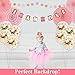 One Year Birthday Decorations Kit For Princess Baby Girl - 'I AM ONE' Banner | Golden Crown Hat | 'ONE' Cake Topper | Pink Hanging Paper Fan | Pink Paper Garland | 8 Ballon - 18 pcs Bundle