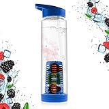 PomStreamTM 25oz Infusion Water Sports Bottle (Blue)