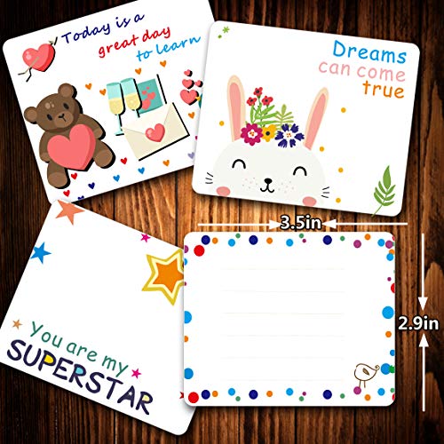 Kids School Lunch Box Notes - 30 Inspirational Motivational Lunchboxes Greeting Card For Boys Girls, Affirmation Encouragement Fun Love note cards, Thinking of You/Encouraging Student Teens,D01