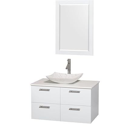 Wyndham Collection Amare 36 Inch Single Bathroom Vanity In Glossy