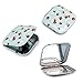 BMC Womens 3 pc Mixed Design Heart Flower Alloy Metal Folding Compact Travel Pocket Beauty Makeup Mirror Set