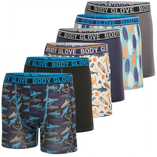 Body Glove Boys Boxer Briefs Pack of 4, 5 or 6 Comfortable and Durable Underwear