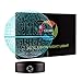 3D Optical Illusion Night Light - 7 LED Color Changing Lamp - Cool Soft Light Safe For Kids - Solution For Nightmares - Star Wars Death Star