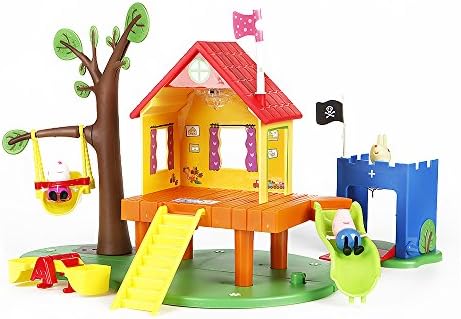 Peppa Pig's wonderful forest playground,The suits include page and his two friends, as well as swings, slides, seesaws, houses, big trees and towers.