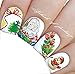 Christmas New Year Theme Nail Art Decal Water Slide Tattoo Transfer - Santa, Reindeer, Snowflakes & Many More - Pack of 6