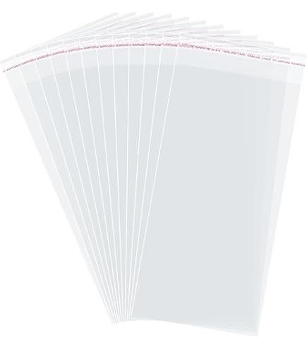 100 Pack 9x14 Crystal Clear Resealable Bags - 2Mil Thick Closure Bags