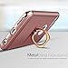 KAMII rrx-700 3-in-1 Ultra Slim Design Hybrid (Metal Textured Grip) Anti Skidding Pc Hard Back Cover with Delicate Ring Kickstand for iPhone 6 Plus, iPhone 6S Plus, Rose Gold