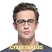 Cyxus Blue Light Filter (Flexible Spring Inside) Computer Glasses, UV Blocking [Anti-Eyestrain] Rectangular Reading Eyewears