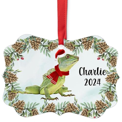 Green Basilisk Christmas Ornament 2024
