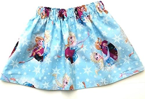 Handmade Frozen girls Skirt, Ruffled Skirt, Girls Dora Dress, Toddler Elsa Anna Skirt, Baby Skirt with matching hair bow size 2T 3T 4T 5T 6Y
