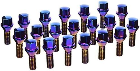 Wheelmate 40621UN Mevius Lug Bolt, Set of 20, Blue Neon, 12 x 1.50, 27mm by Wheelmate