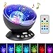 Sunnest Ocean Wave Projector, Kids Night lights, 12LED Night Lighting Lamp with Built-in Music Player & Remote Control, 7 Color Changing Modes, Perfect for Baby Nursery Bedroom Living Room Unique Gift