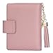 ZOOEASS Women's Mini Credit Card Case Wallet with ID Window and Card Holder purse 9 Colors(Pink)