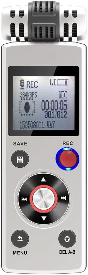 8GB Multifunctional Voice Recorder - Portable Rechargeable Digital Audio Dictaphone - MP3 Player