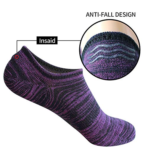 BIOAUM 10 Pairs No Show Socks for Women and Men Cotton Low Cut Anti-Slid Socks