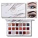 MAGEFY Eyeshadow Palette Professional 18 Pigmented Eye Shadow, 9 Matte + 9 Shimmer,Blendable Long Lasting Red Brown Metallic Glitter Eyeshadow Makeup Palette
