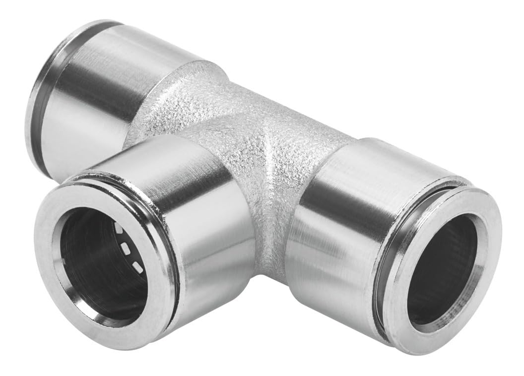 Festo 558789 Model NPQM-T-Q10-E-P10 Push-In T-Connector (Pack of 10)