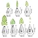 GOOTRADES 7 Piece Leaf Piping Tips Cake Decorating Supplies & 1 Silicone Pastry Bag