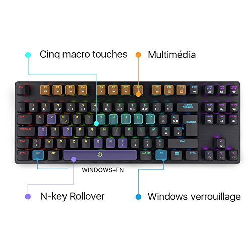DREVO Tyrfing 88 Key FR Layout (Switch Azul, Negro) - Imagen 4