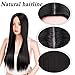 AISI HAIR Straight Long Black Wig Middle Part Synthetic Hair Natural Looking Full Wig Heat Resistant Fiber Wigs for Black Women