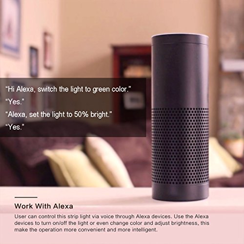 image for Opard WiFi LED Light Strip Music Sync Remote Controlled by Alexa Echo 