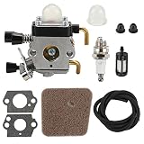 Buckbock C1Q-S97 Carburetor with Fuel Line Air Filter for Stihl HS45 Hedge Trimmer FC55 FC75 FC85 FS310 FS38 FS45 FS45C FS45L FS46 FS80 C1Q-S169B Carb