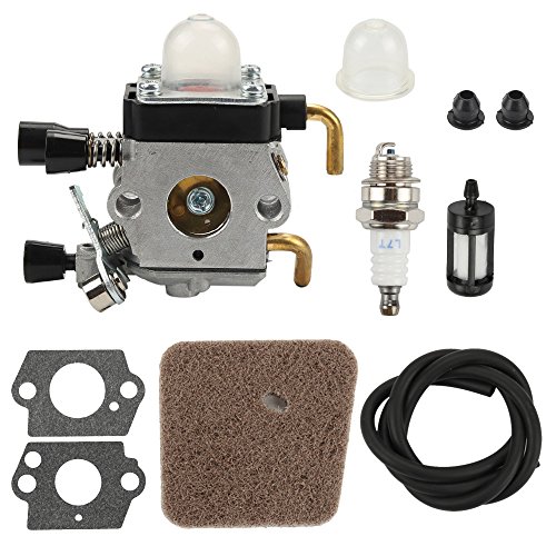 Buckbock C1Q-S97 Carburetor with Fuel Line Air Filter for Stihl HS45 Hedge Trimmer FC55 FC75 FC85 FS310 FS38 FS45 FS45C FS45L FS46 FS80 C1Q-S169B Carb