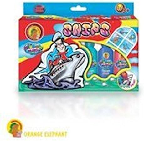 Orange Elephant Window Paints Set- Ships Theme (6 Colors)