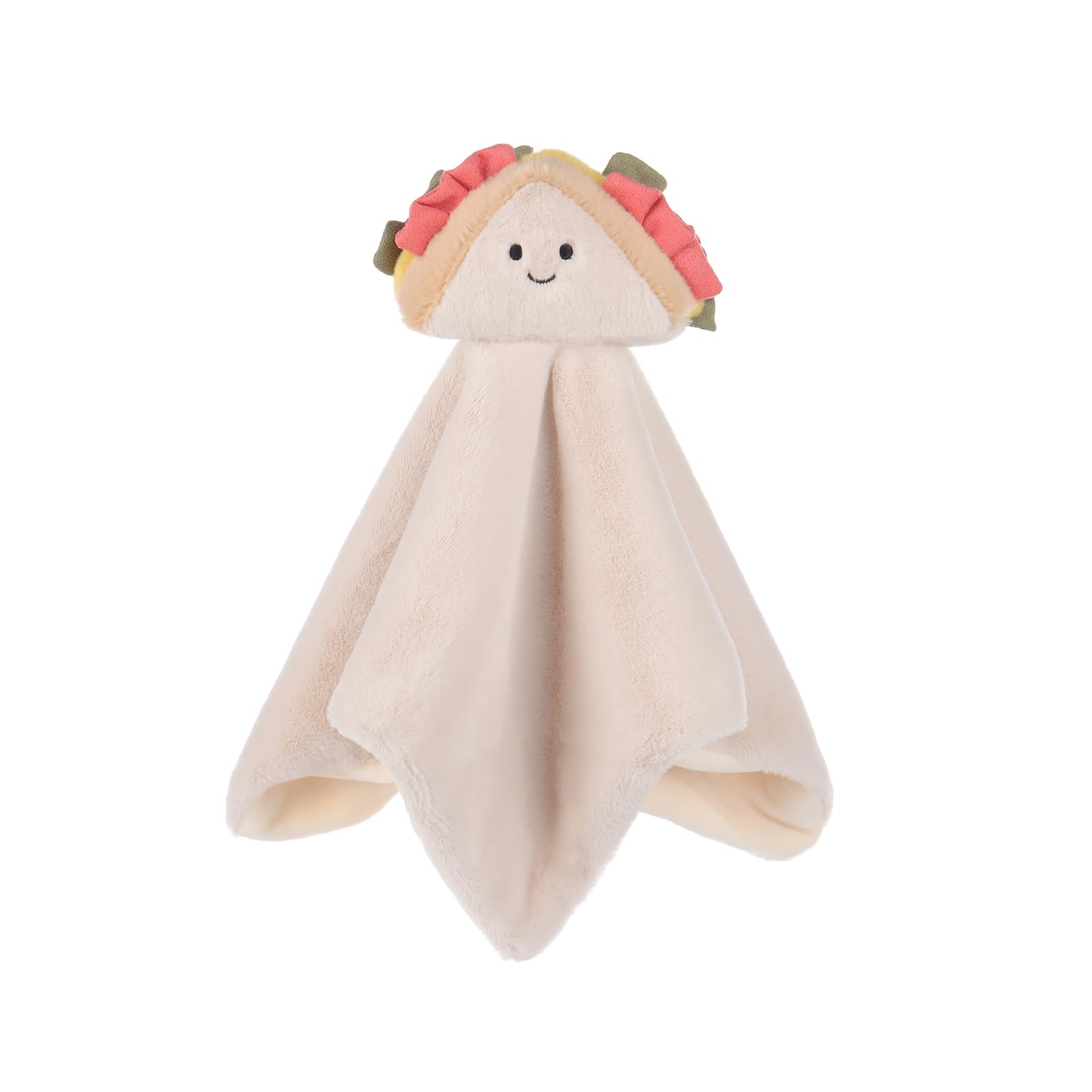 Apricot Lamb Delicious Sandwich Blanket Cute Comforter Soft Loveys for Baby Boy and Girl, Security Blanket for Babies, Infant and Toddlers, White 13.8x13.8 Inches