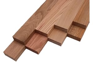 Barrington Hardwoods Domestic Exotic Variety Pack - Butternut, Coffee Nut, Grey Elm, Quarter Sawn Sycamore - 3/4" x 2" (8 Pieces) (3/4" x 2" x 12")