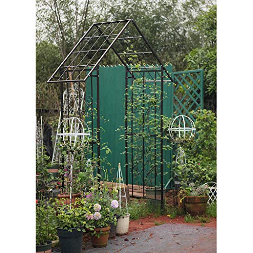 AAQQ Rosenbogen, Unterstützung des Gartenwachstums, Rosenbogen aus Metall, Wetterfest, 113 cm X 60 cm X 240 cm… – Bild 3