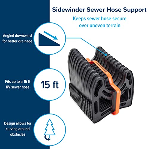 Camco Sidewinder 15Ft Camper/RV Sewer Hose Support Telescoping